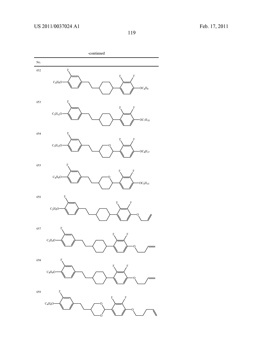 THREE-RING LIQUID CRYSTAL COMPOUND HAVING LATERAL FLUORINE, LIQUID CRYSTAL COMPOSITION, AND LIQUID CRYSTAL DISPLAY DEVICE - diagram, schematic, and image 120