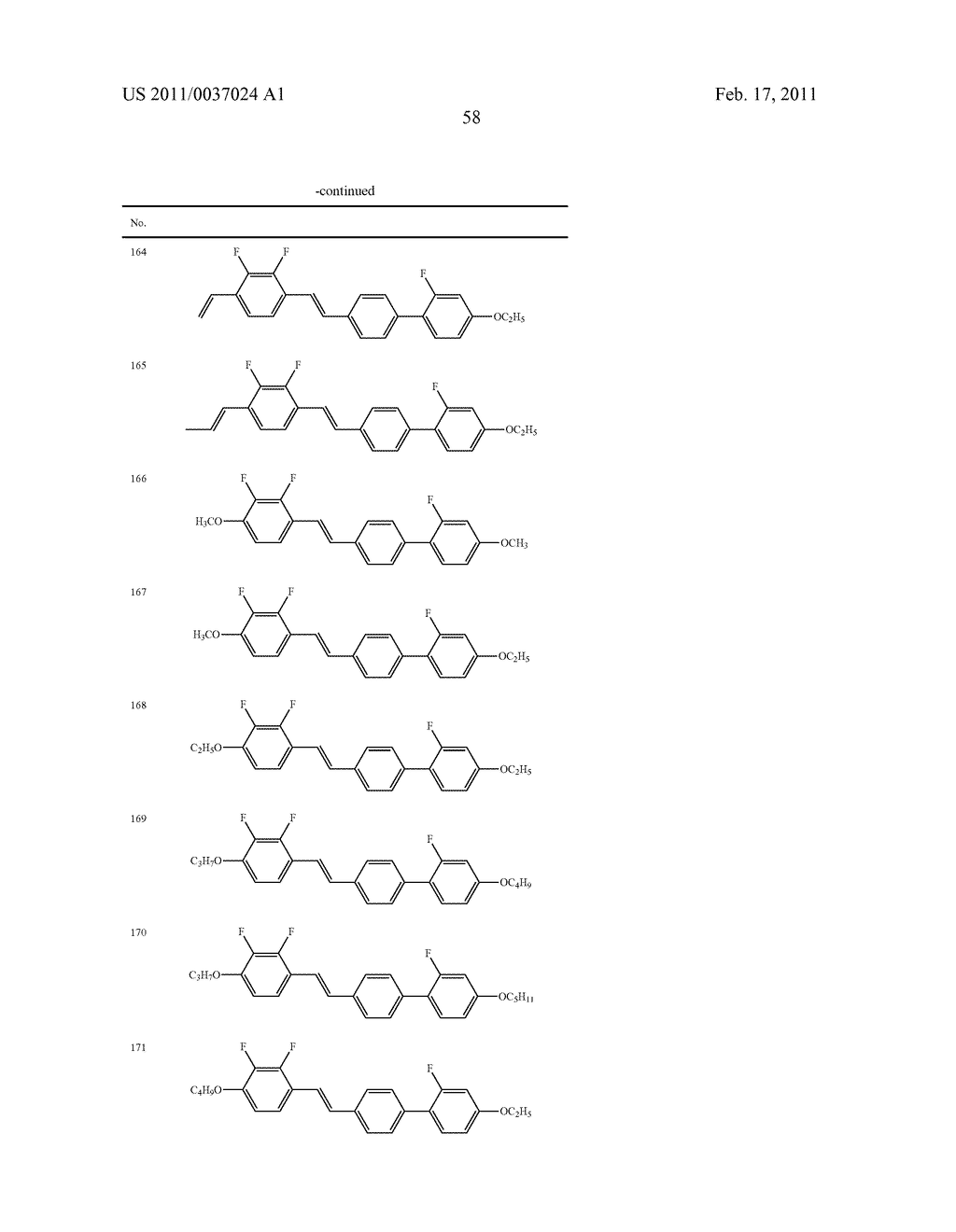THREE-RING LIQUID CRYSTAL COMPOUND HAVING LATERAL FLUORINE, LIQUID CRYSTAL COMPOSITION, AND LIQUID CRYSTAL DISPLAY DEVICE - diagram, schematic, and image 59