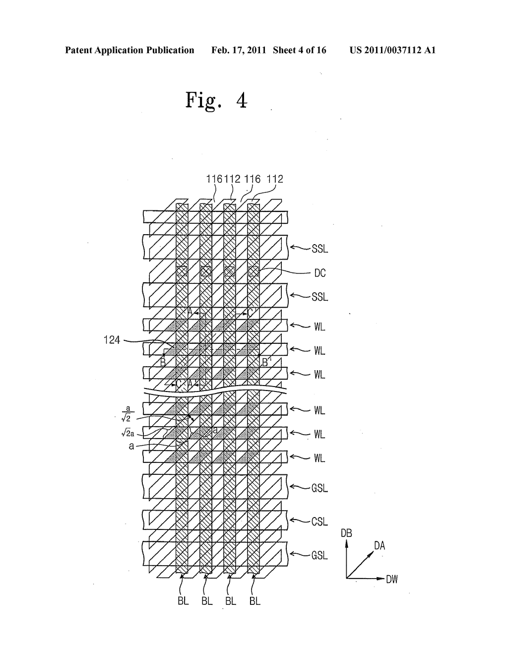 NONVOLATILE MEMORY DEVICES WITH OBLIQUE CHARGE STORAGE REGIONS AND METHODS OF FORMING THE SAME - diagram, schematic, and image 05