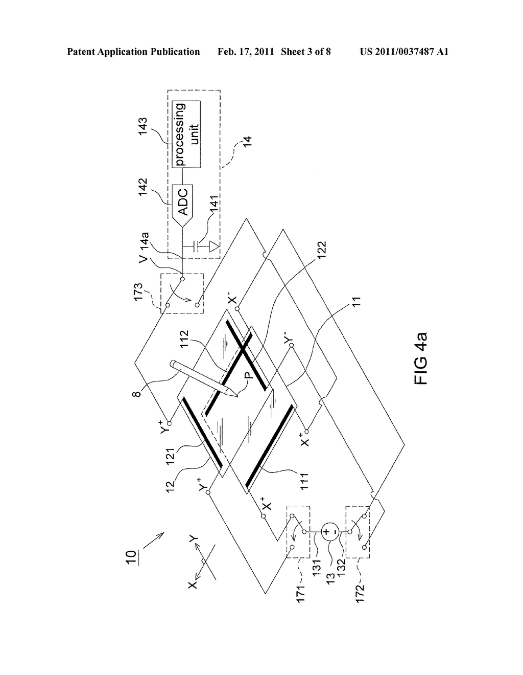 METHOD FOR DETECTING PRESSURE ON TOUCH SENSING ELEMENT AND ELECTRONIC DEVICE USING THE SAME - diagram, schematic, and image 04