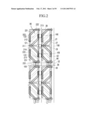 LIQUID CRYSTAL DISPLAY INCLUDING A SPACER ELEMENT AND METHOD FOR FABRICATING THE SAME diagram and image