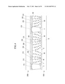 LIQUID CRYSTAL DISPLAY INCLUDING A SPACER ELEMENT AND METHOD FOR FABRICATING THE SAME diagram and image