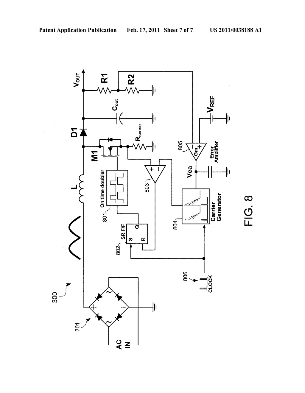 Continuous Conduction Mode Power Factor Correction Circuit With Reduced Sensing Requirements - diagram, schematic, and image 08