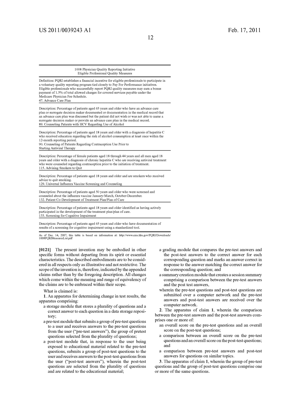 APPARATUS, SYSTEM, AND METHOD FOR DETERMINING A CHANGE IN TEST RESULTS - diagram, schematic, and image 19