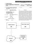 ACCESSING POSITIONAL INFORMATION FOR A MOBILE STATION USING A DATA CODE LABEL diagram and image