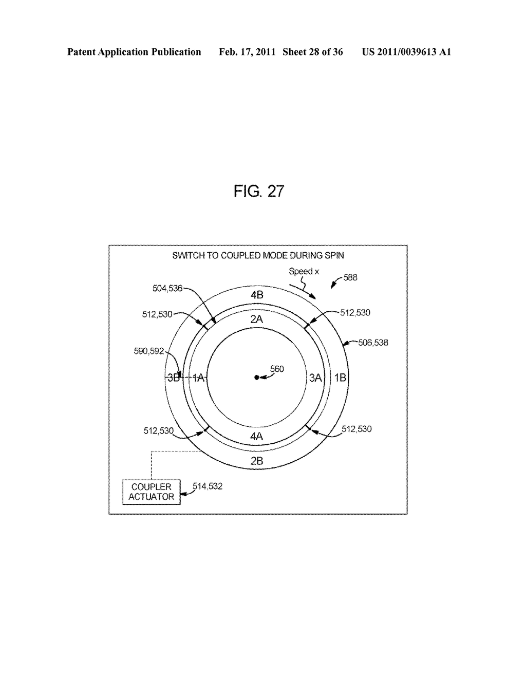 GAMING SYSTEM, DEVICE AND METHOD INVOLVING A PLURALITY OF ROTORS INTERCHANGEABLY OPERABLE IN A DECOUPLED MODE AND A COUPLED MODE - diagram, schematic, and image 29