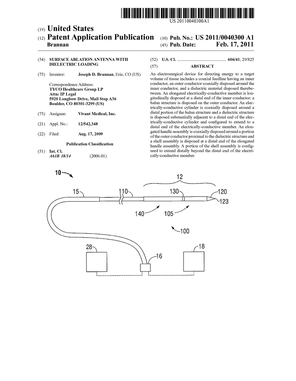 Surface Ablation Antenna with Dielectric Loading - diagram, schematic, and image 01