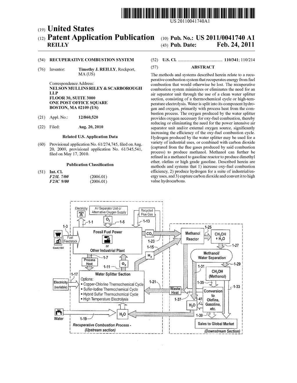 RECUPERATIVE COMBUSTION SYSTEM - diagram, schematic, and image 01