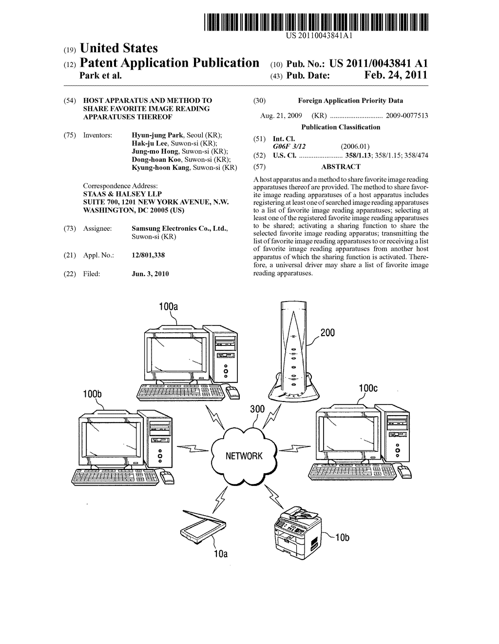 Host apparatus and method to share favorite image reading apparatuses thereof - diagram, schematic, and image 01