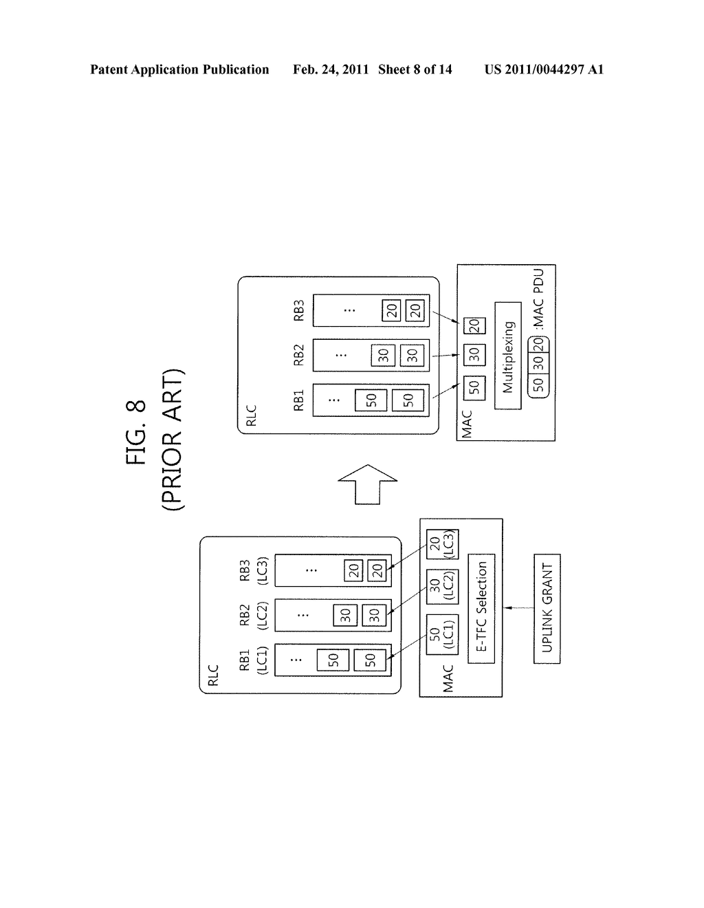 APPARATUS AND METHOD OF TRANSMITTING DATA BLOCK ON UPLINK FREQUENCIES - diagram, schematic, and image 09