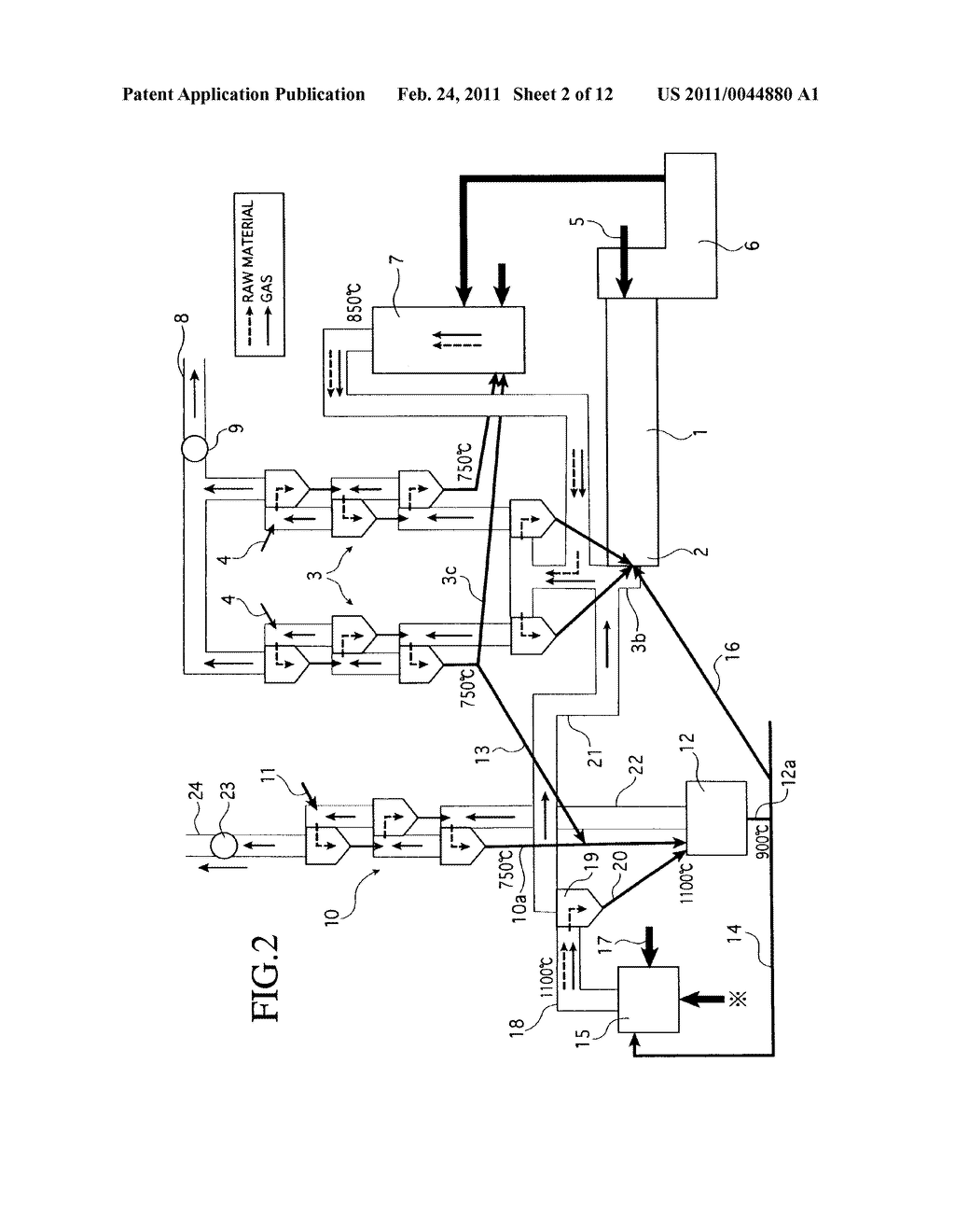 METHOD AND FACILITY FOR RECOVERING CO2 GAS IN CEMENT MANUFACTURING FACILITY - diagram, schematic, and image 03