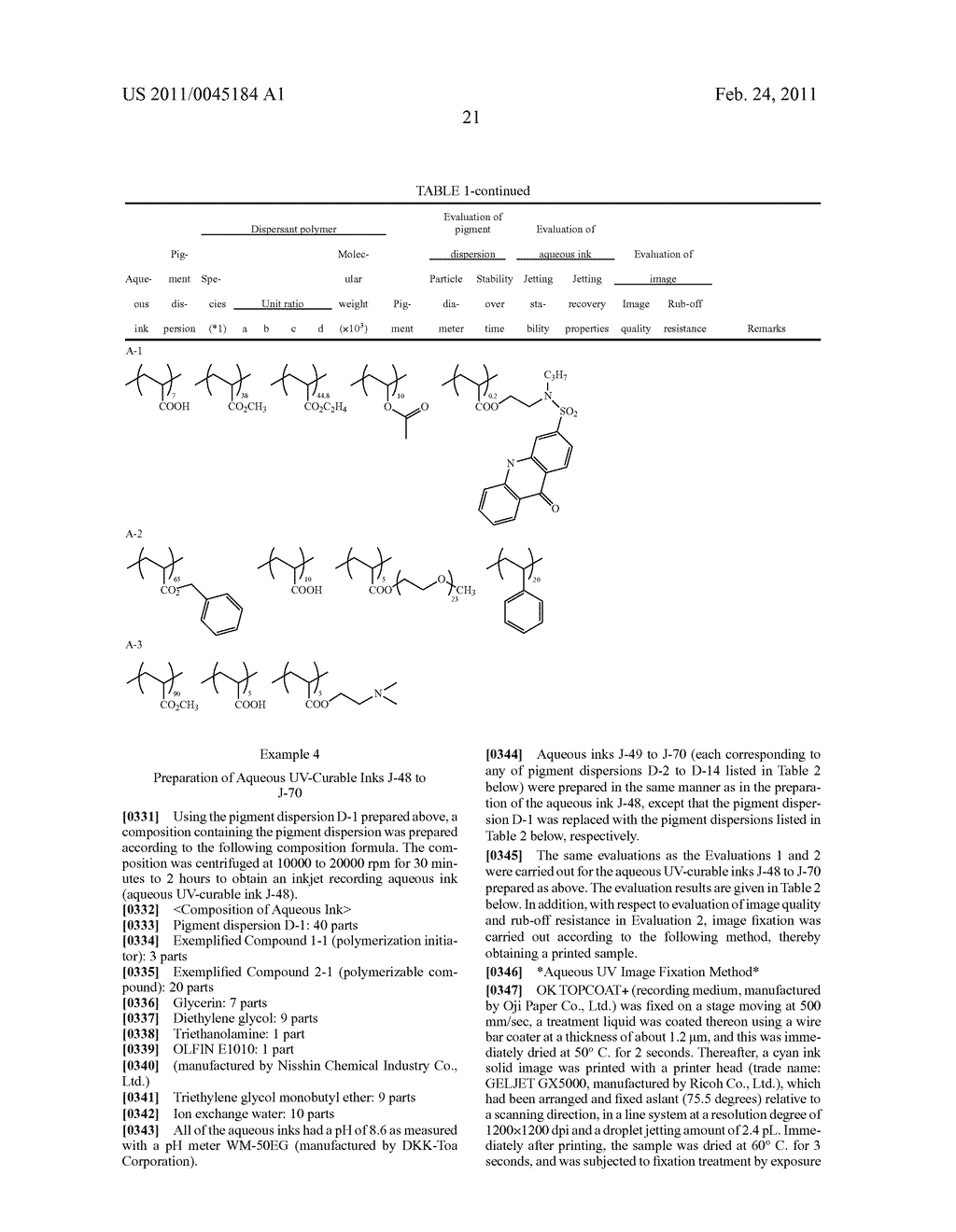 AQUEOUS COLORANT DISPERSION AND METHOD FOR PRODUCING THE SAME, INK COMPOSITION, INK SET, IMAGE-FORMING METHOD, AND DISPERSANT - diagram, schematic, and image 22