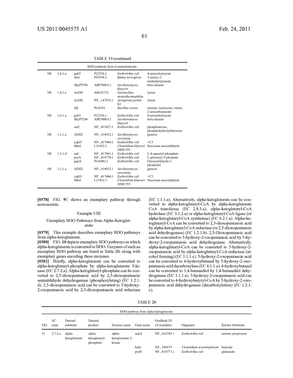 MICROORGANISMS FOR THE PRODUCTION OF 1,4-BUTANEDIOL AND RELATED METHODS - diagram, schematic, and image 123