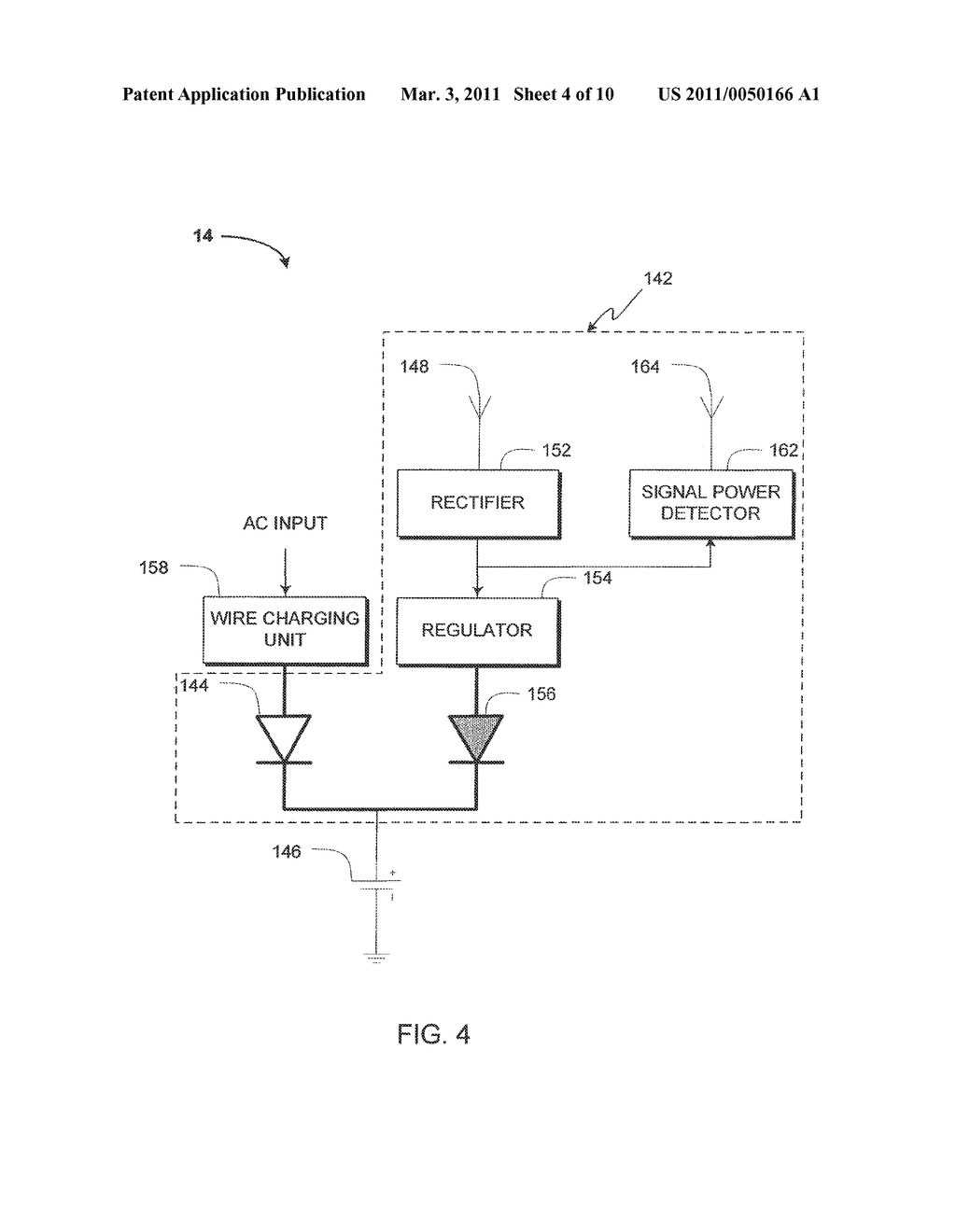 METHOD AND SYSTEM FOR POWERING AN ELECTRONIC DEVICE VIA A WIRELESS LINK - diagram, schematic, and image 05