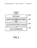 Device and method for detecting targets in images based on user-defined classifiers diagram and image