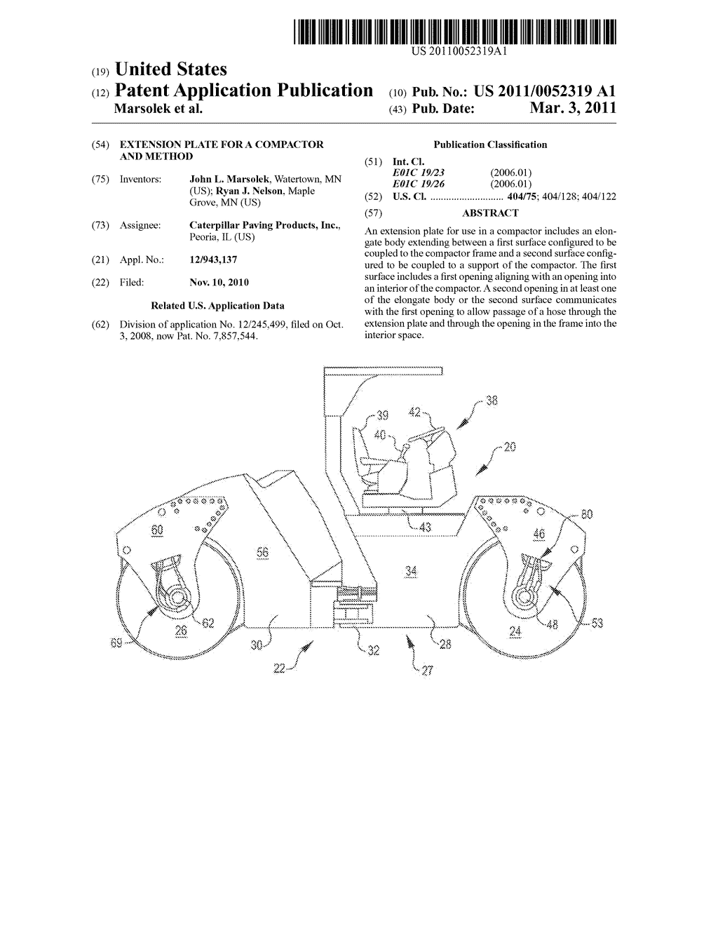 EXTENSION PLATE FOR A COMPACTOR AND METHOD - diagram, schematic, and image 01