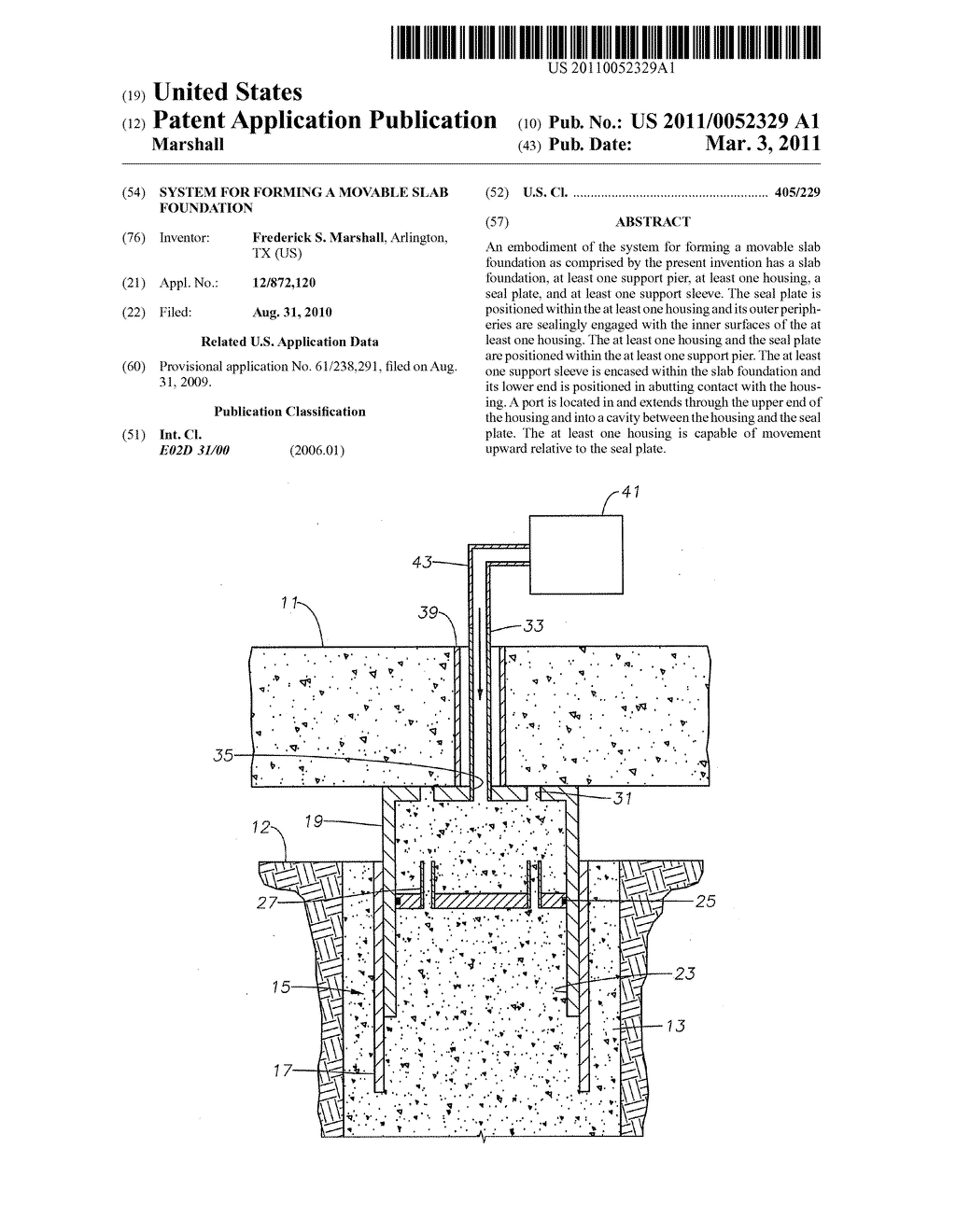 System for Forming a Movable Slab Foundation - diagram, schematic, and image 01