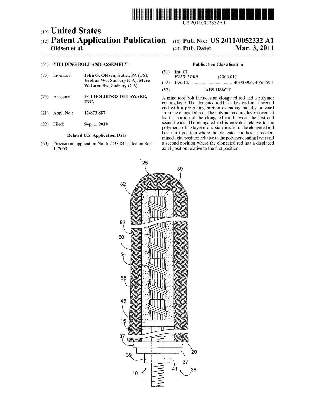 Yielding Bolt and Assembly - diagram, schematic, and image 01