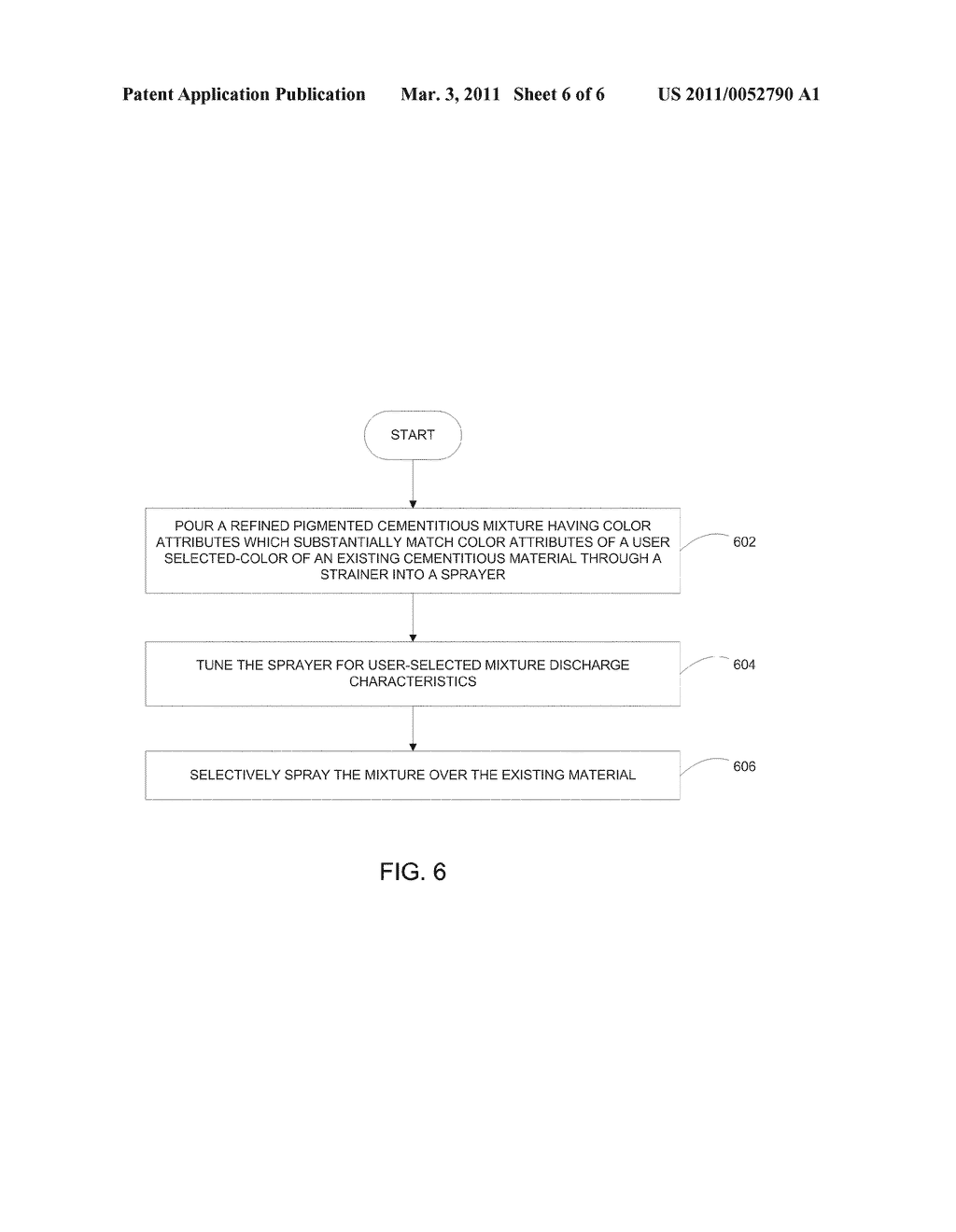 KITS FOR AND METHODS OF REPAIR, MAINTENANCE AND SUBSTANTIAL COLOR MATCH OF CEMENTITIOUS MATERIALS - diagram, schematic, and image 07