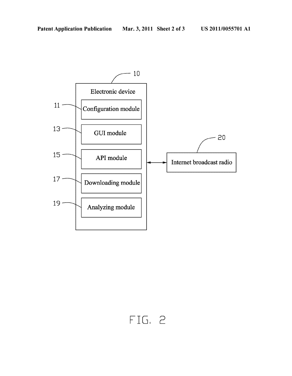ELECTRONIC DEVICE AND METHOD FOR PLAYING INTERNET RADIO - diagram, schematic, and image 03