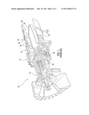 TURBINE EXHAUST DIFFUSER WITH REGION OF REDUCED FLOW AREA AND OUTER BOUNDARY GAS FLOW diagram and image