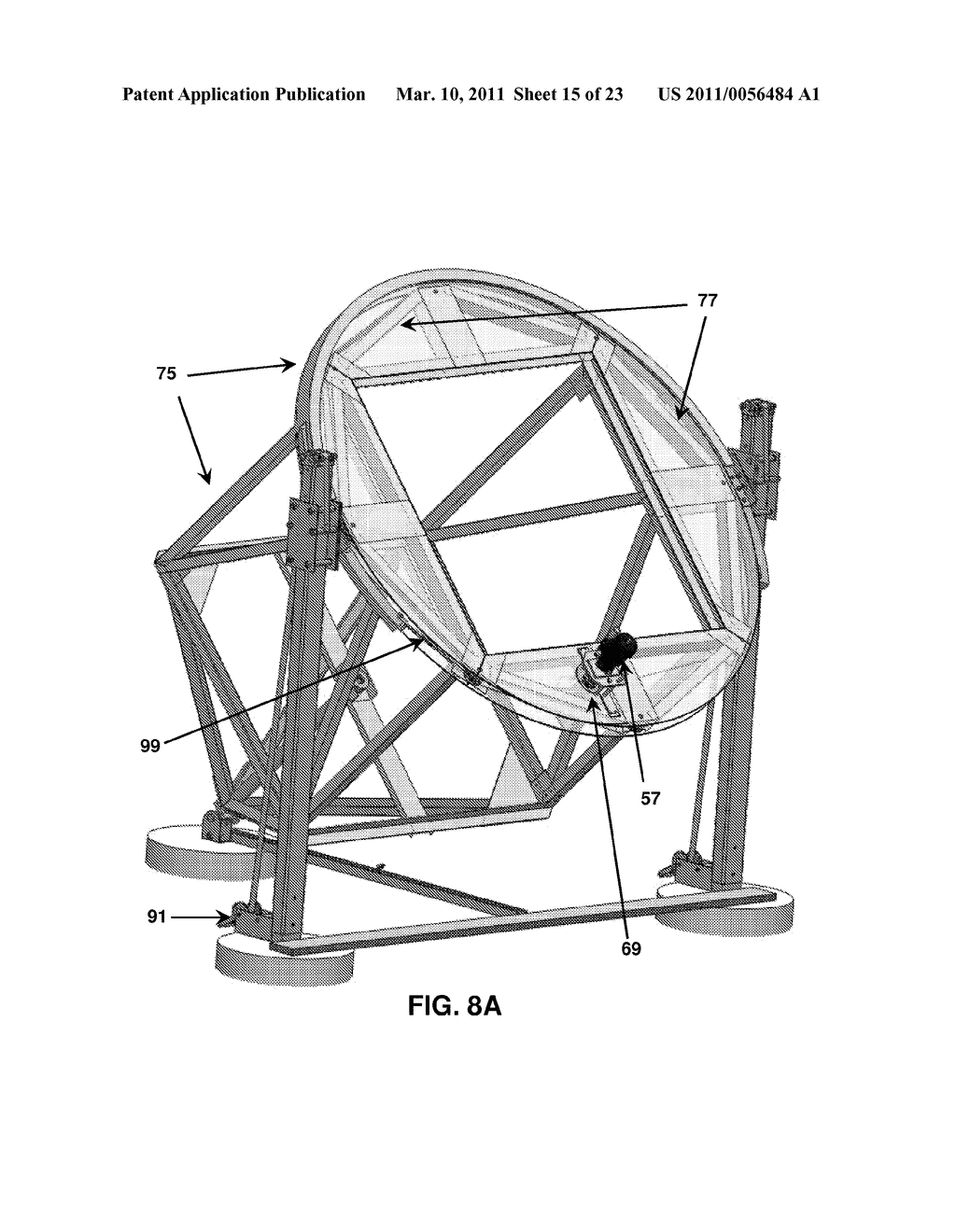 SELF-ERECTING GIMBAL MOUNTED SOLAR RADIATION COLLECTORS - diagram, schematic, and image 16