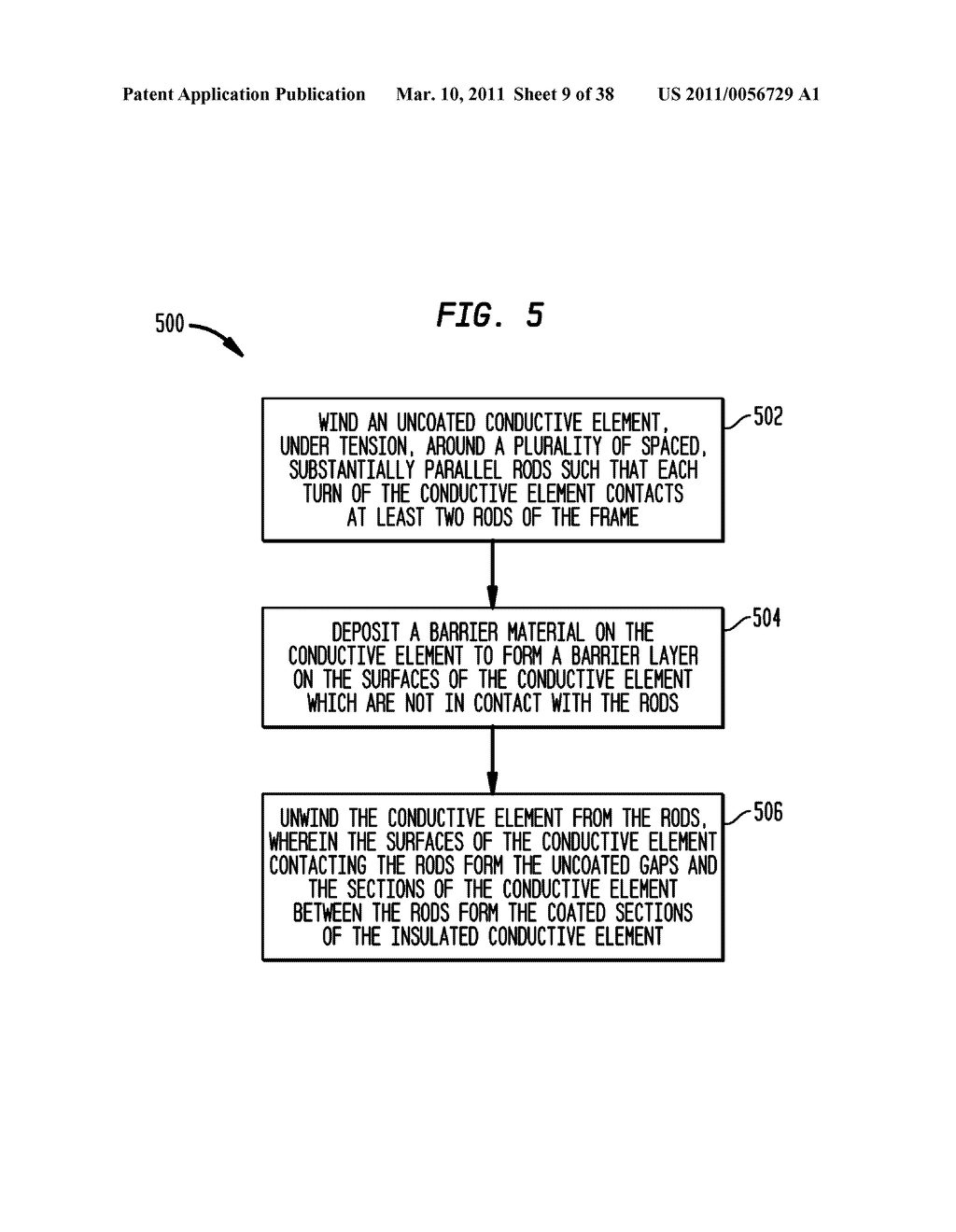 INSULATED CONDUCTIVE ELEMENT HAVING A SUBSTANTIALLY CONTINUOUS BARRIER LAYER FORMED THROUGH CONTINUOUS VAPOR DEPOSITION - diagram, schematic, and image 10