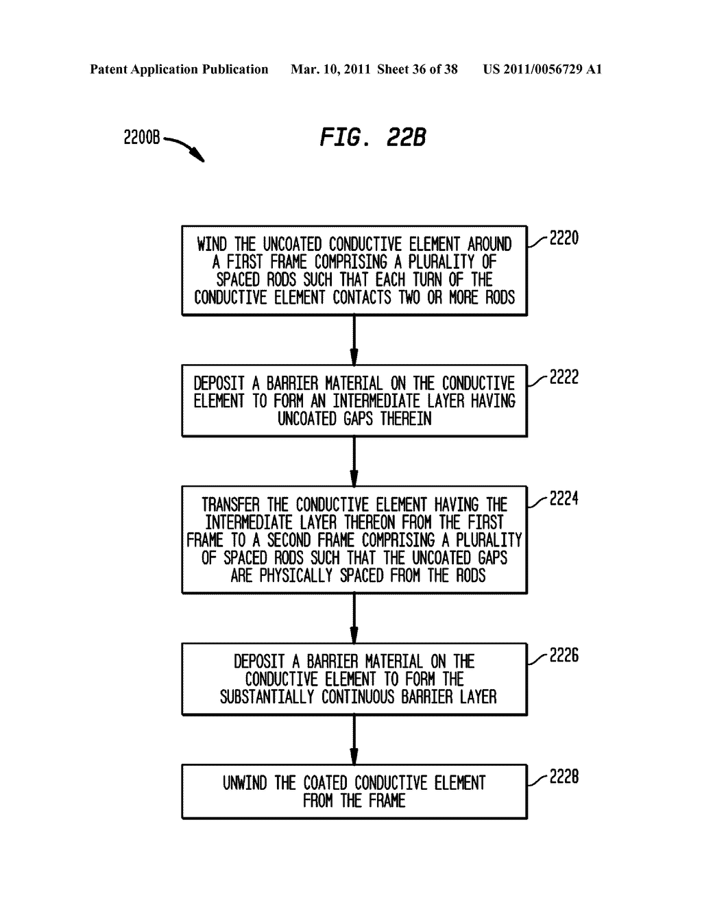 INSULATED CONDUCTIVE ELEMENT HAVING A SUBSTANTIALLY CONTINUOUS BARRIER LAYER FORMED THROUGH CONTINUOUS VAPOR DEPOSITION - diagram, schematic, and image 37