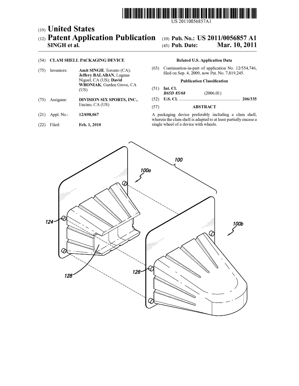 CLAM SHELL PACKAGING DEVICE - diagram, schematic, and image 01