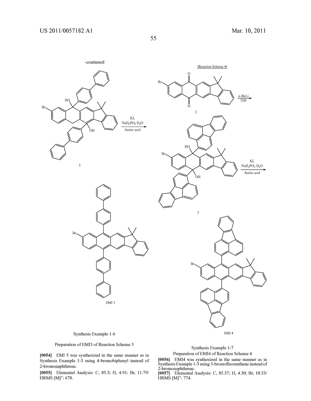 ANTHRACENE DERIVATIVES AND ORGANIC ELECTROLUMINESCENT DEVICE USING SAME - diagram, schematic, and image 56