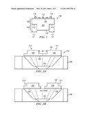 DELAMINATION RESISTANT PACKAGED DIE HAVING SUPPORT AND SHAPED DIE HAVING PROTRUDING LIP ON SUPPORT diagram and image