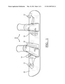 TOOL-LESS MANUAL QUICK RELEASE SNOWBOARD-MOUNTED INTERFACE BINDING SYSTEM VIA A SNOWBOARD BINDING diagram and image