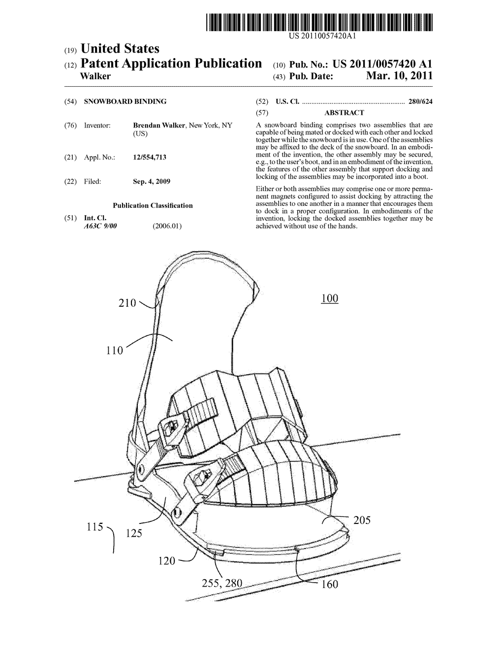 Snowboard Binding - diagram, schematic, and image 01