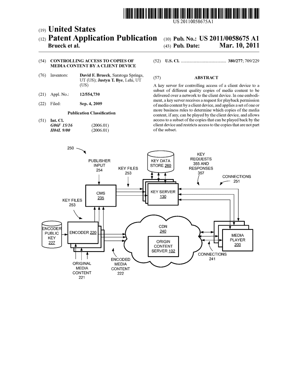 CONTROLLING ACCESS TO COPIES OF MEDIA CONTENT BY A CLIENT DEVICE - diagram, schematic, and image 01