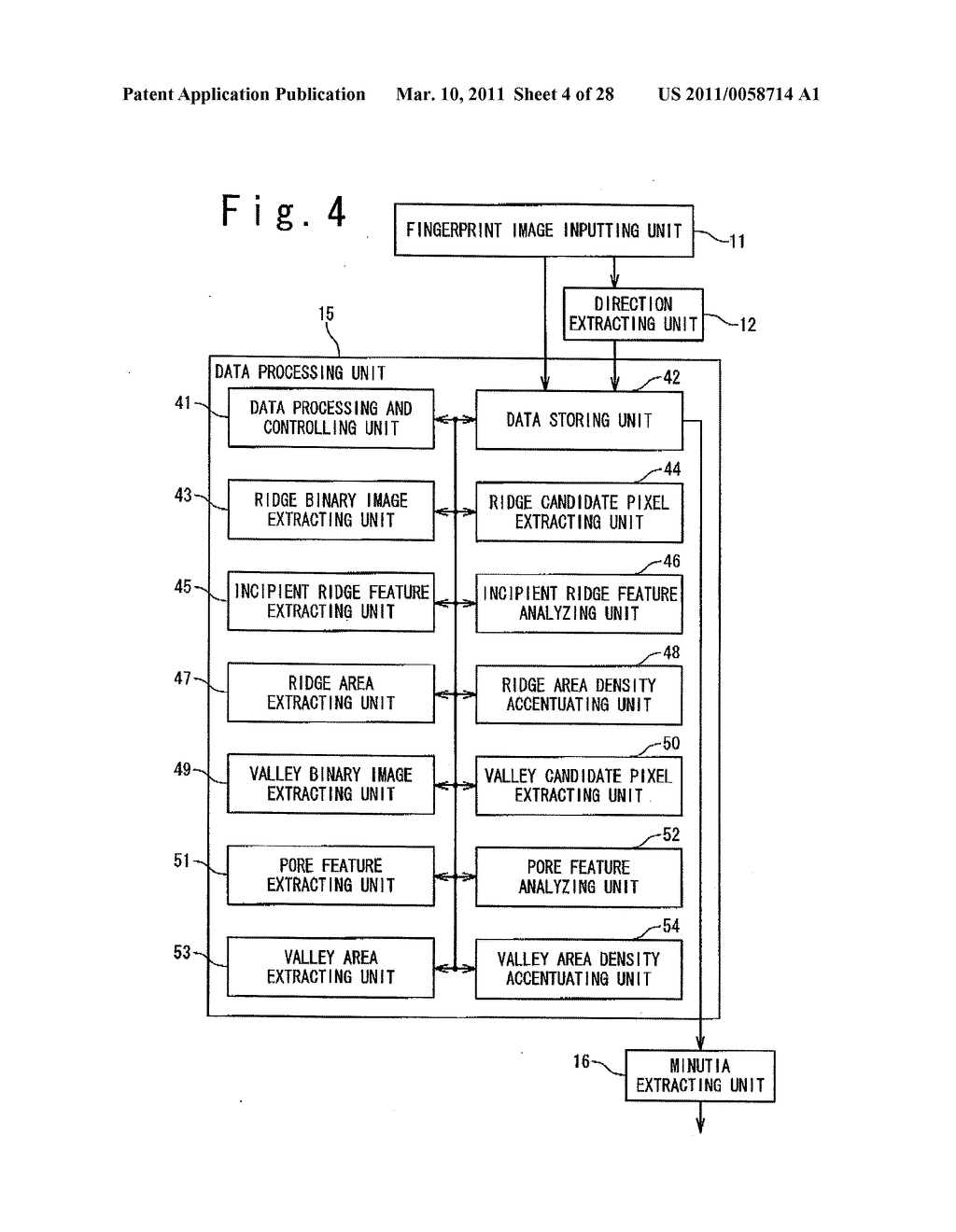 SYSTEM FOR RECOGNIZING FINGERPRINT IMAGE, METHOD AND PROGRAM FOR THE SAME - diagram, schematic, and image 05