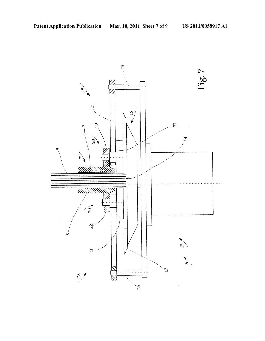 APPARATUS FOR PROCESSING BY MILLING THE SPINE REGION OF A BOOK BLOCK CLAMPED INTO A CONVEYING ARRANGEMENT CLAMPING DEVICE WITH THE OVERHANGING SPINE PROJECTING DOWNWARD - diagram, schematic, and image 08