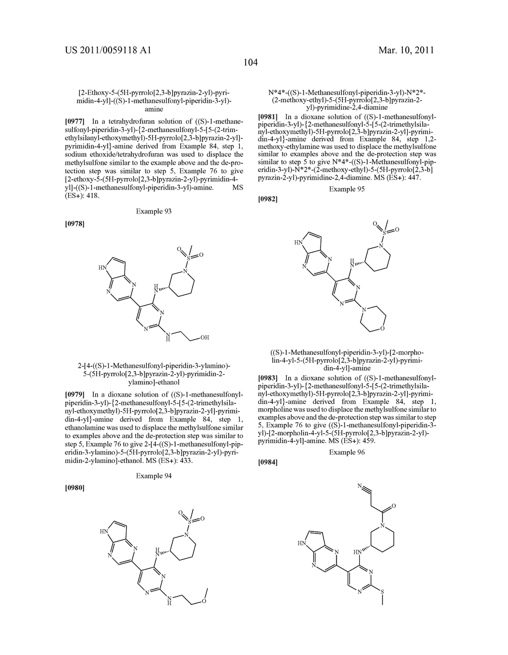 INHIBITORS OF JAK - diagram, schematic, and image 105