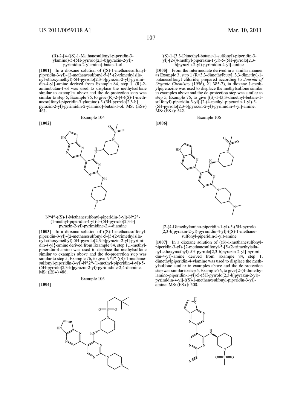 INHIBITORS OF JAK - diagram, schematic, and image 108