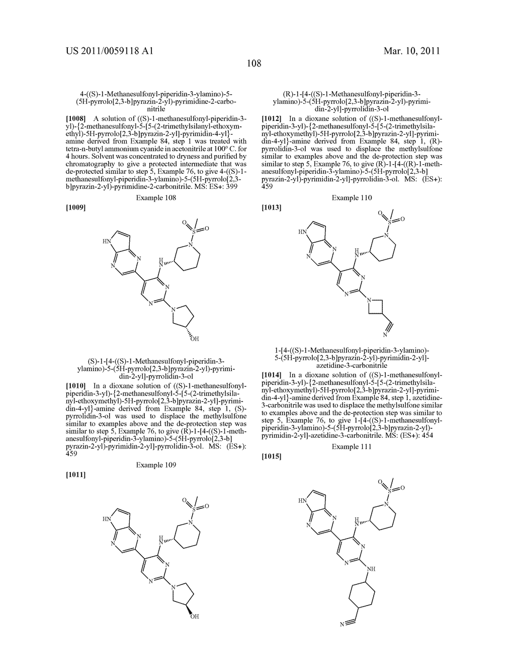 INHIBITORS OF JAK - diagram, schematic, and image 109