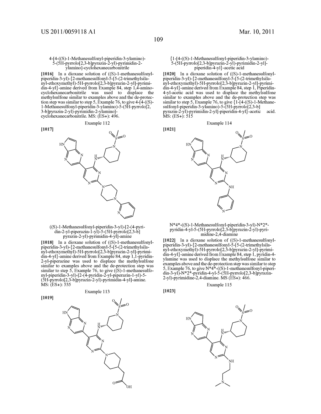 INHIBITORS OF JAK - diagram, schematic, and image 110