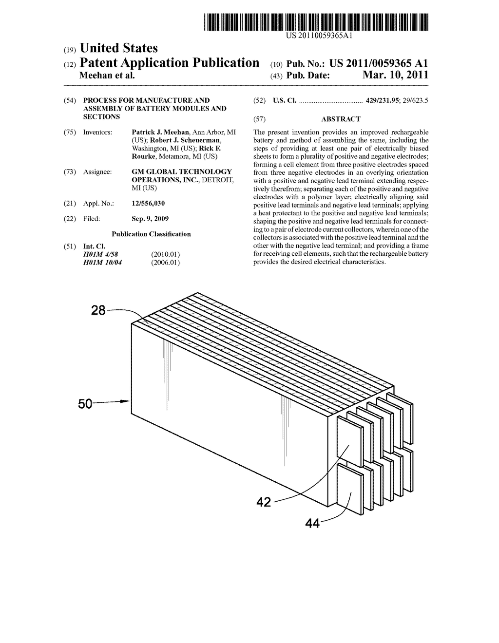 PROCESS FOR MANUFACTURE AND ASSEMBLY OF BATTERY MODULES AND SECTIONS - diagram, schematic, and image 01