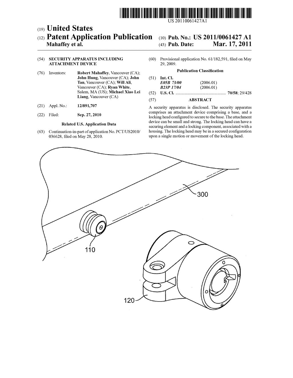 SECURITY APPARATUS INCLUDING ATTACHMENT DEVICE - diagram, schematic, and image 01