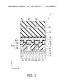 SEMICONDUCTOR DEVICE HAVING UPPER LAYER PORTION OF SEMICONDUCTOR SUBSTRATE DIVIDED INTO A PLURALITY OF ACTIVE AREAS diagram and image