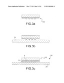 METHOD FOR PRODUCING ELEMENTS COMPRISING FIBER OPTICS, DEVICE FOR IMPLEMENTING SAID METHOD, OPTICAL FIBERS ELEMENT AND OPTICAL ARRANGEMENT COMPRISING SUCH AN ELEMENT diagram and image