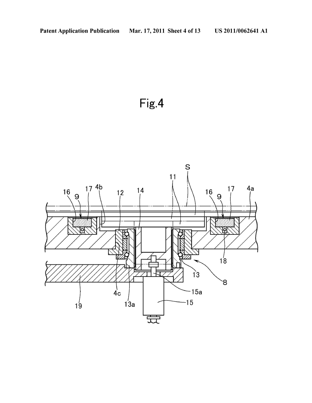 STAGE EQUIPPED WITH ALIGNMENT FUNCTION, PROCESSING APPARATUS HAVING THE STAGE EQUIPPED WITH ALIGNMENT FUNCTION, AND METHOD OF ALIGNING SUBSTRATE - diagram, schematic, and image 05