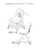 STACKABLE CHAIR WITH RACK ATTACHMENT MEMBERS diagram and image