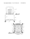 STACKABLE CHAIR WITH RACK ATTACHMENT MEMBERS diagram and image