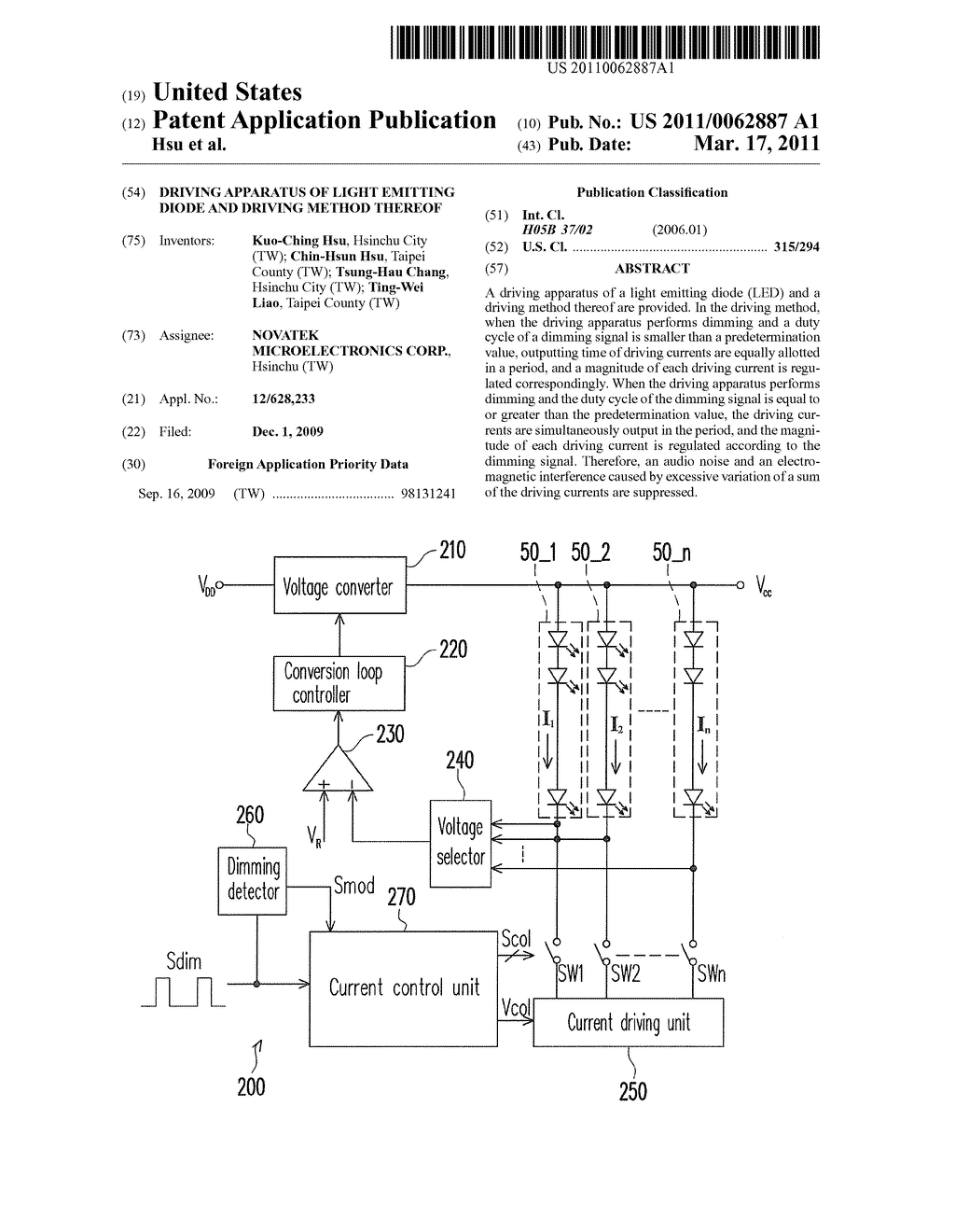 DRIVING APPARATUS OF LIGHT EMITTING DIODE AND DRIVING METHOD THEREOF - diagram, schematic, and image 01