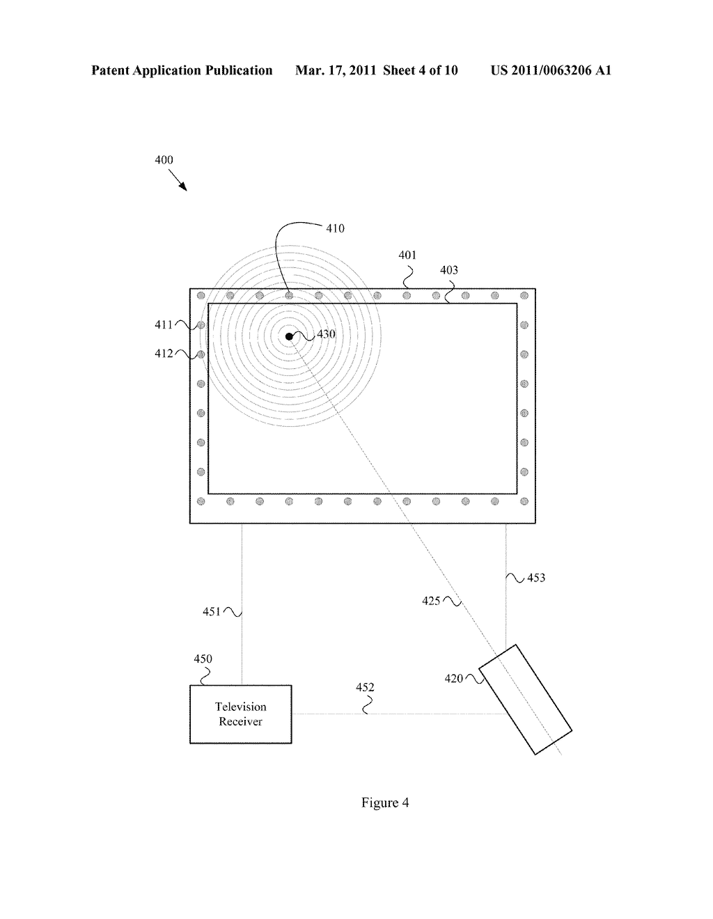 SYSTEM AND METHOD FOR GENERATING SCREEN POINTING INFORMATION IN A TELEVISION CONTROL DEVICE - diagram, schematic, and image 05