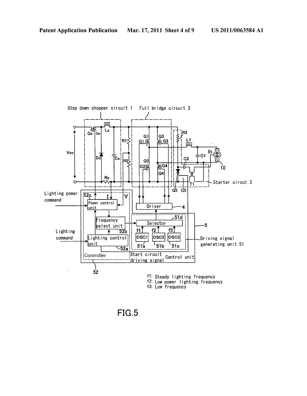 High pressure discharge lamp lighting apparatus and projector - diagram, schematic, and image 05